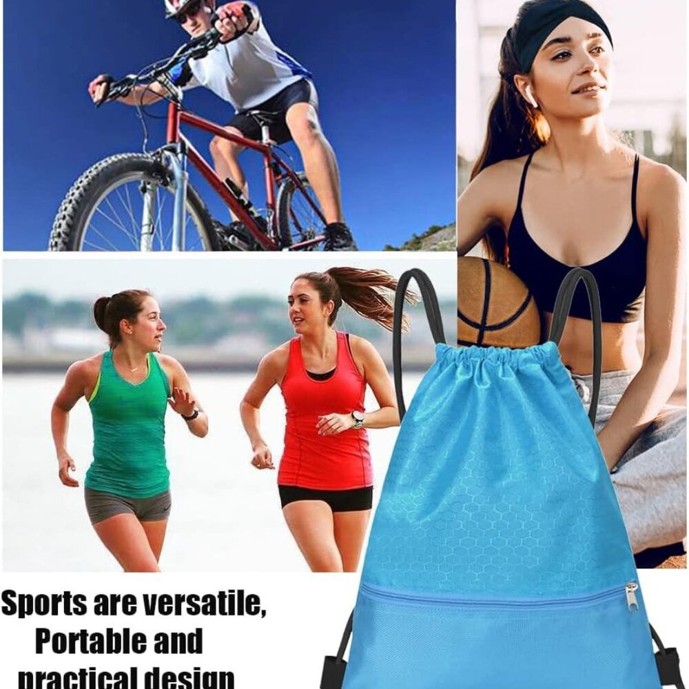 Drawstring Backpack Bag, Waterproof Draw String B… - image 7